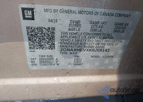 2019 Chevrolet Equinox Ls from USA, damaged, VIN 2GNAXHEVXK6269143